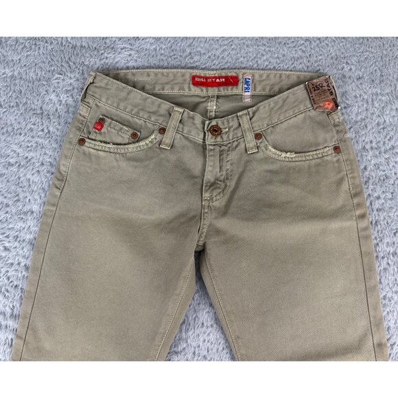 Womens Capri Pants Big Star Size 25R Beige Cotton Denim Made In USA Casual Wear - Picture 3 of 16